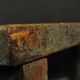 Blue weathered massive teak table