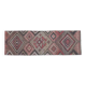 Boho Chic Turkish Pink Vintage Oushak Wool Runner Rug 82x271