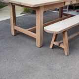 Farmhouse table with its bench