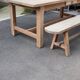 Farmhouse table with its bench