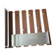Slatted wall coat rack with mirror, modernist design, 1960s