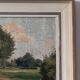 Vintage Original River Landscape Oil Painting: Framed Countryside Art