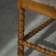 Antique French corner chair handcrafted with lamb's wool, early 20th century.
