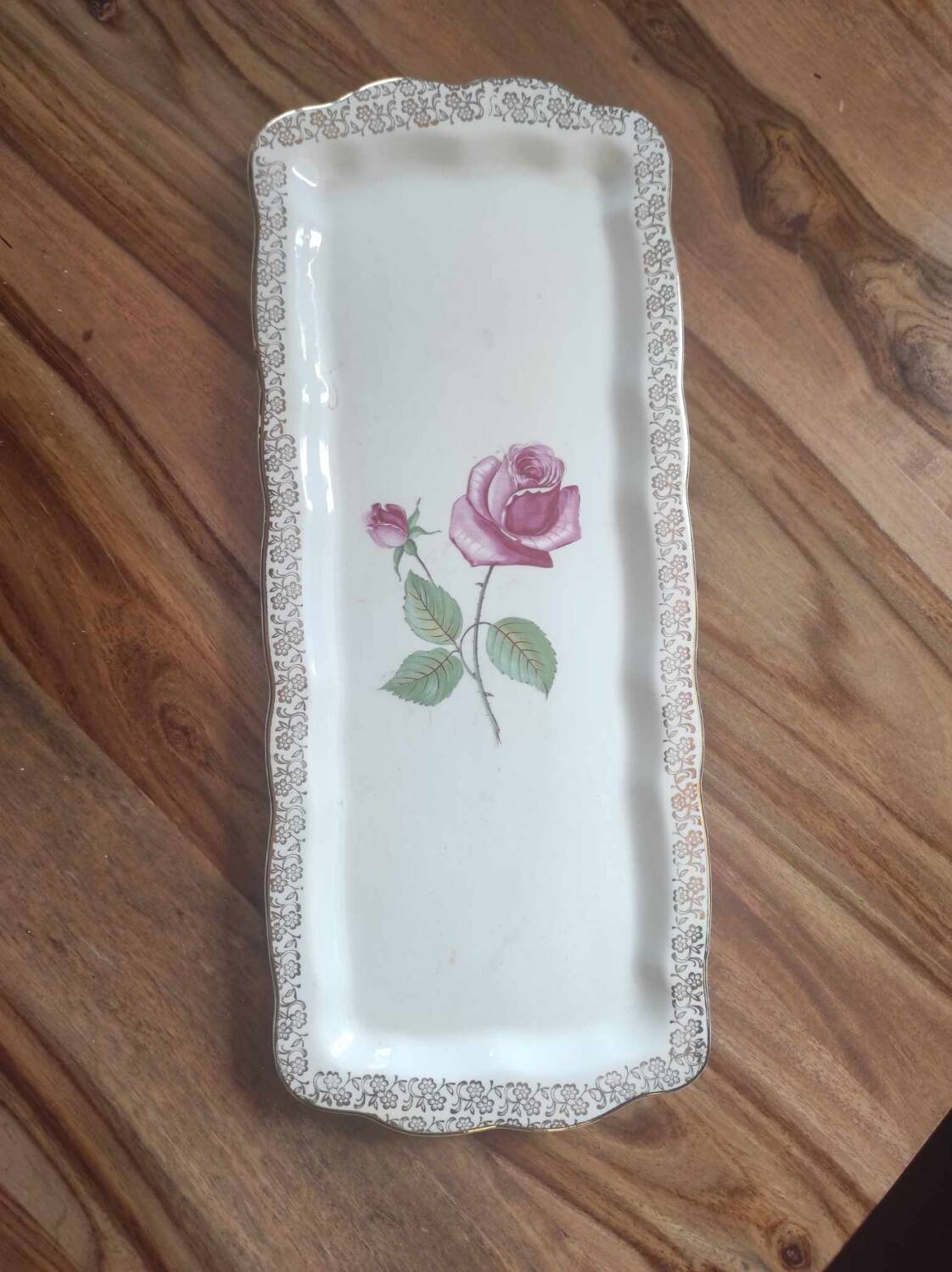 Cake dish signed Sarreguemines