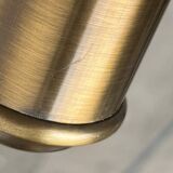 Vintage German brass patinated wall lamp with a gooseneck design by Honsel, 1970s.