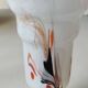 Dalian Glass Co Ltd. Snowflake vase. Smoked swirl decoration. Height 25.5