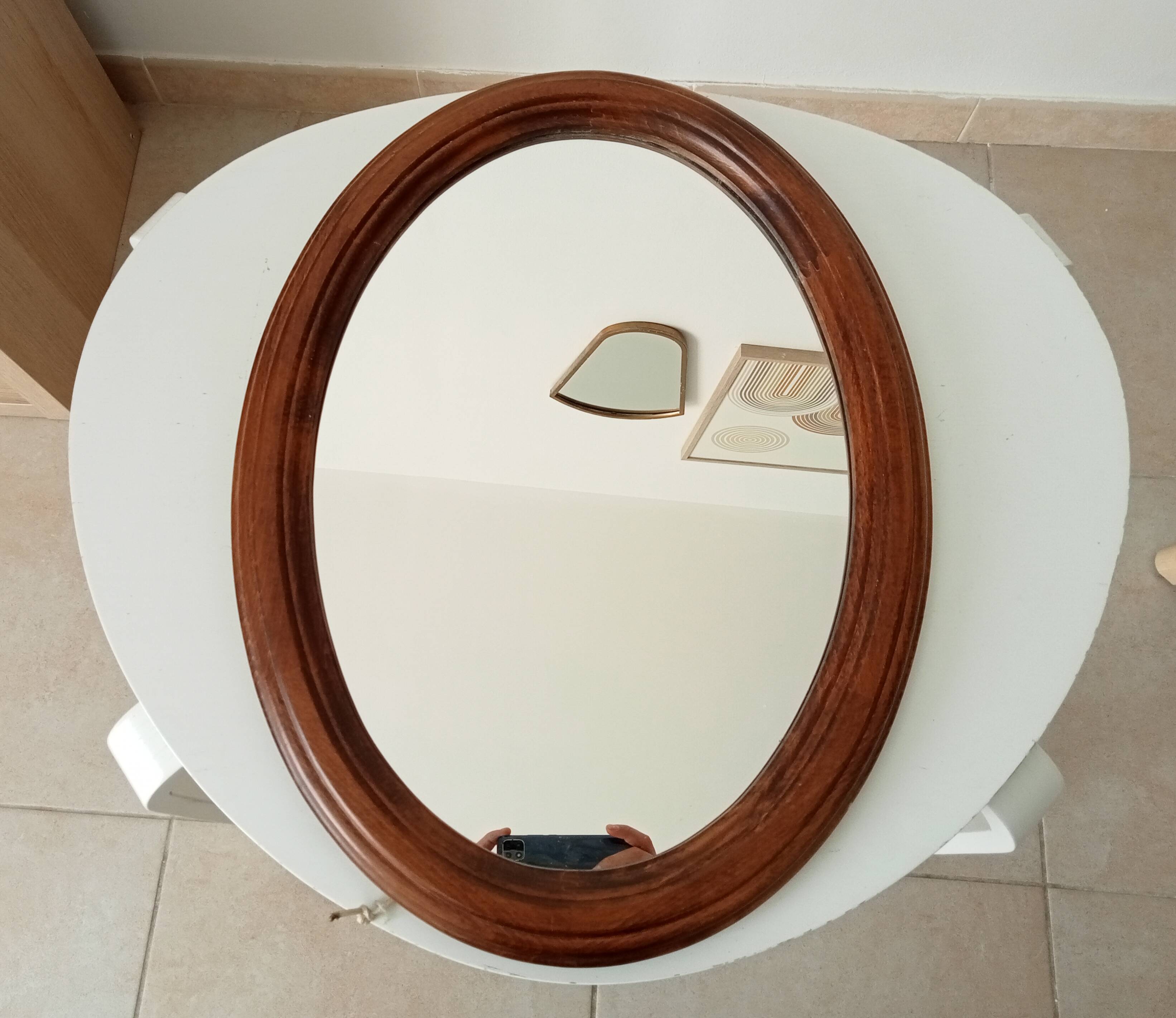 Vintage solid wood mirror