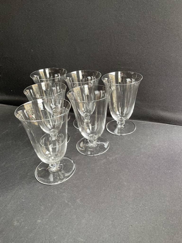 6 Baccarat water glasses Meurcie service – Art Deco
