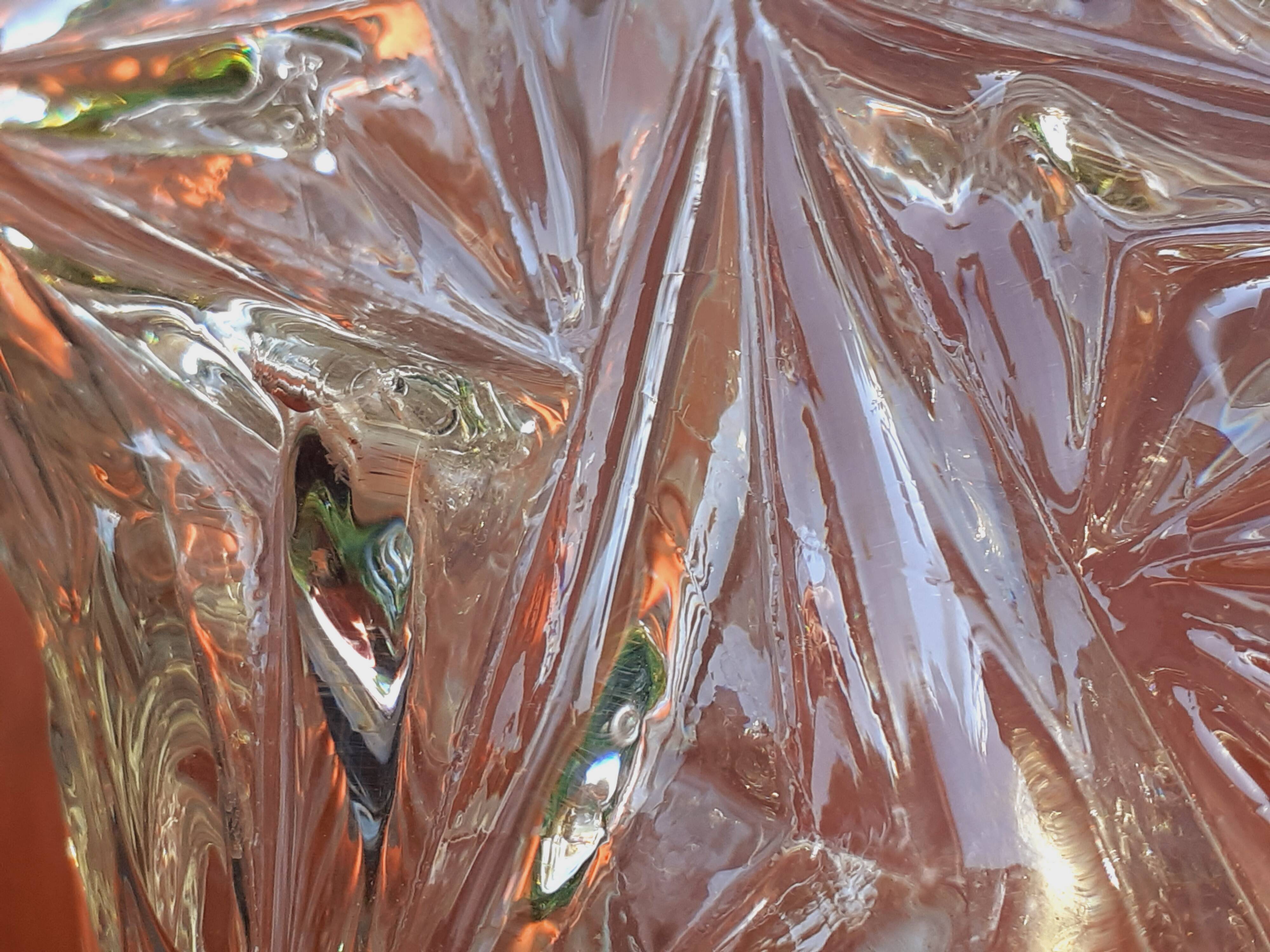 Moulded glass ceiling light from the 1960s.