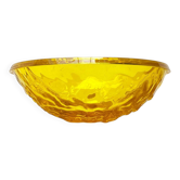 Grand bol jaune en forme de lune vintage rare de Mario Bellini pour Kartell