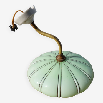 Art Deco green opaline wall lamp