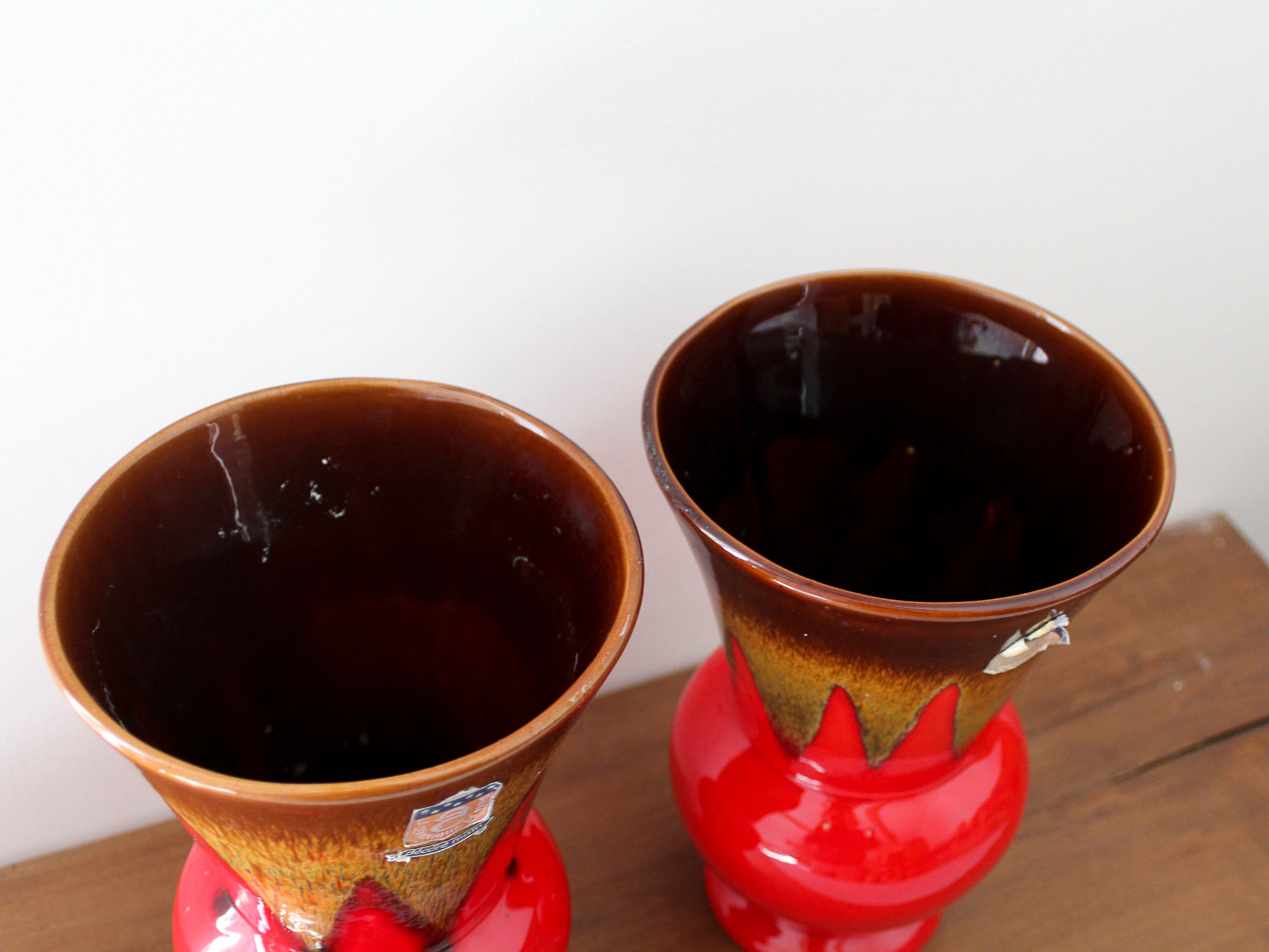 Pair of vases and empty pocket Céramique de Paris