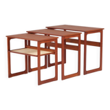 Nest of Teak Tables by Johannes Andersen for CFC Silkeborg, Denmark, 1950s, Set of 3