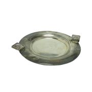 Art Deco butter dish, silver-plated brass, Belgium, 1970s.