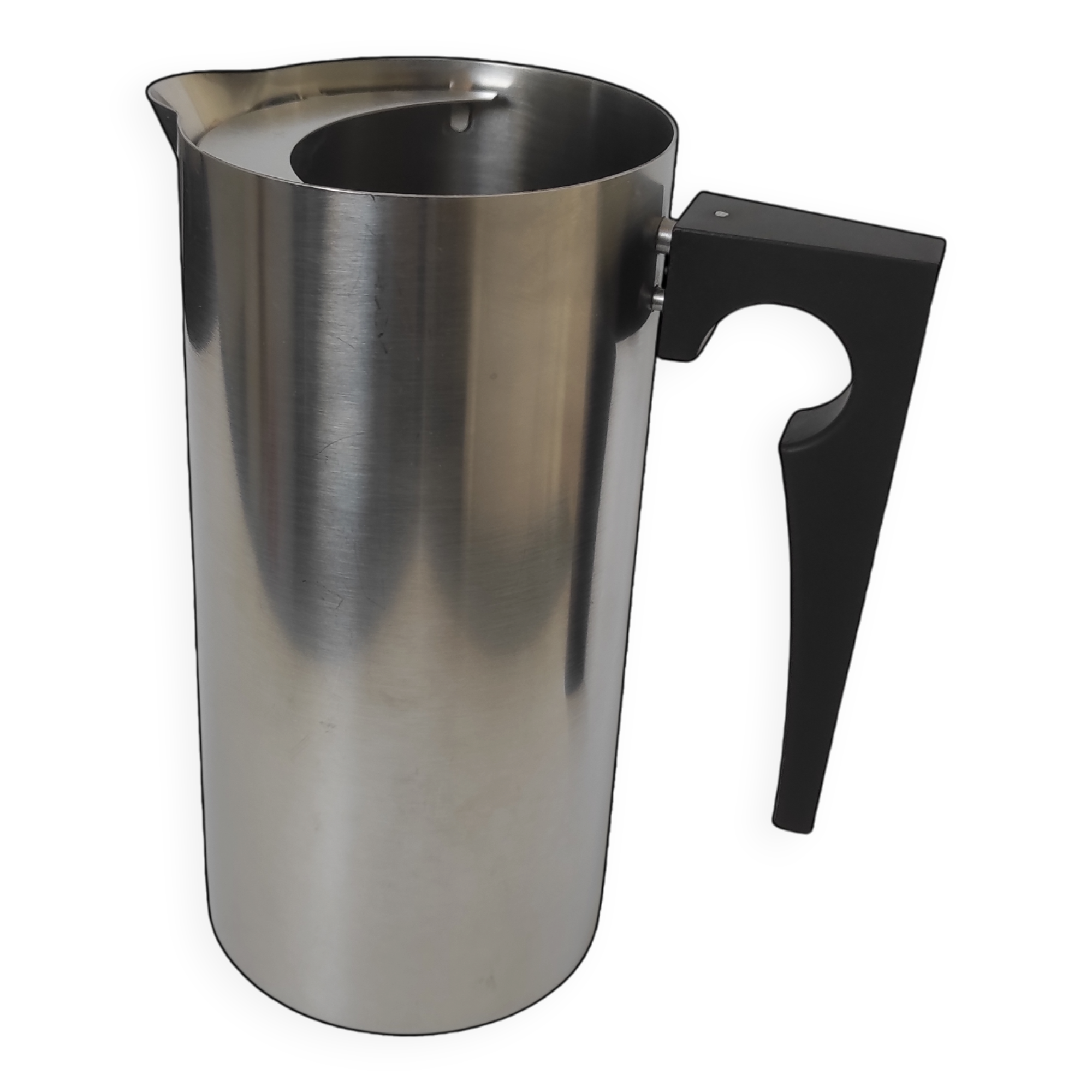 Stainless steel pitcher Icelip, Arne Jacobsen for Stelton, Cylinda line
