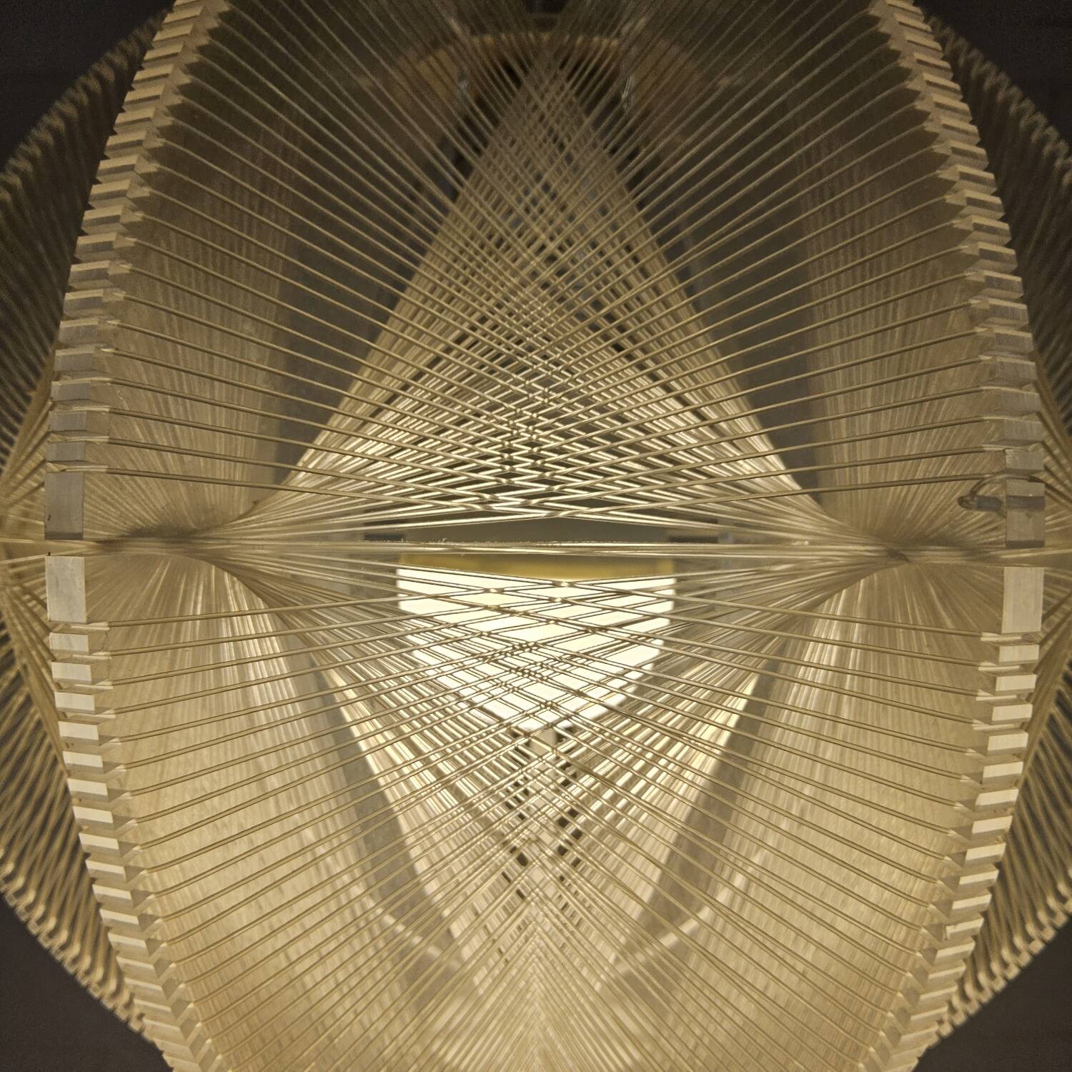 Vintage Space-Age Paul Secon nylon wire pendant lamp Sompex