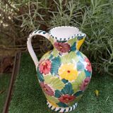 Pichet à fleurs céramique italienne