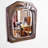 Anthroposophical mirror in brass frame, Switzerland 1950