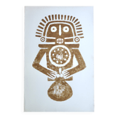 Estampe originale Pré-Colombienne, années 60