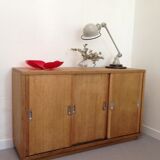 Furniture business in wood oak veneer 3 sliding doors