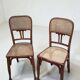 Chaises Art Nouveau en bois courbé