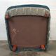 Pair of blue velvet armchairs with fringes