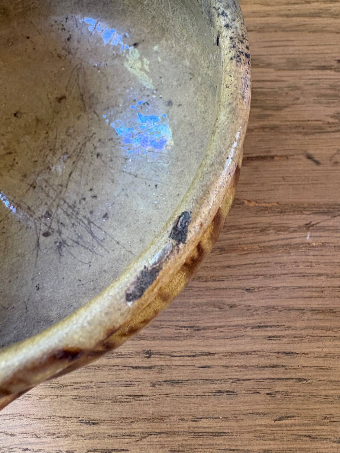 Cache pot en céramique vintage oreilles tressées