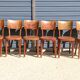 Série de 6 chaises bistrot foncées 1940