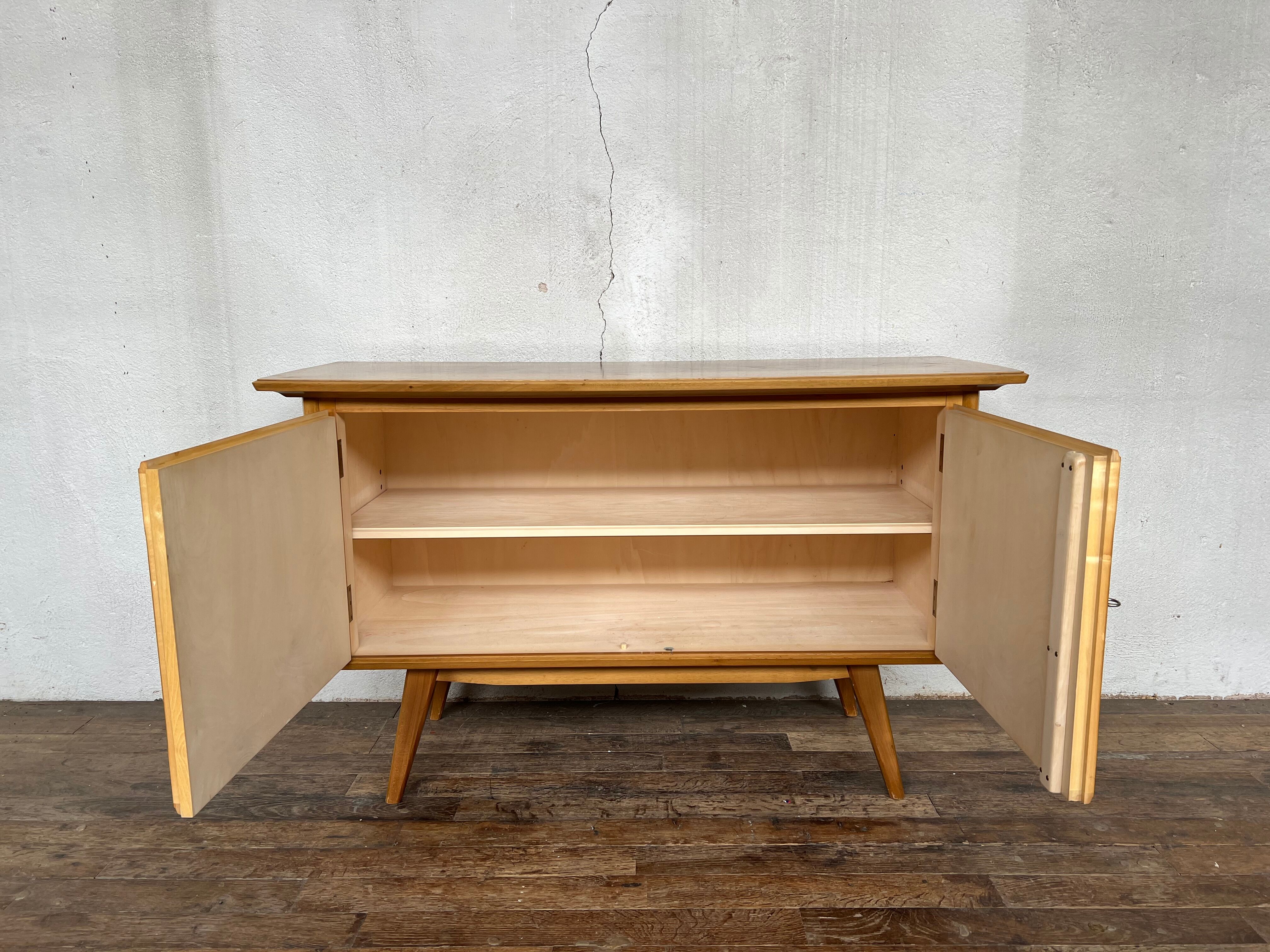 Scandinavian enfilade, tv stand feet vintage compass 1960