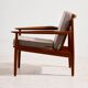Fauteuil en teck restauré par Arne Vodder pour Glostrup Møbelfabrik