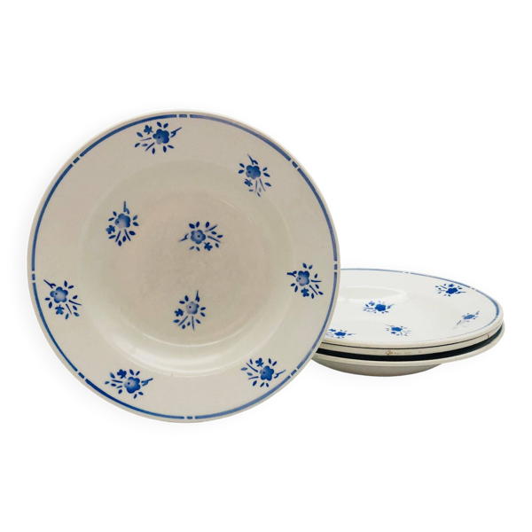 4 Assiettes Creuses « Moulin des Loups », modèle Richard.