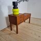 Mid-century teak bench with drawer | 1960s Danish design