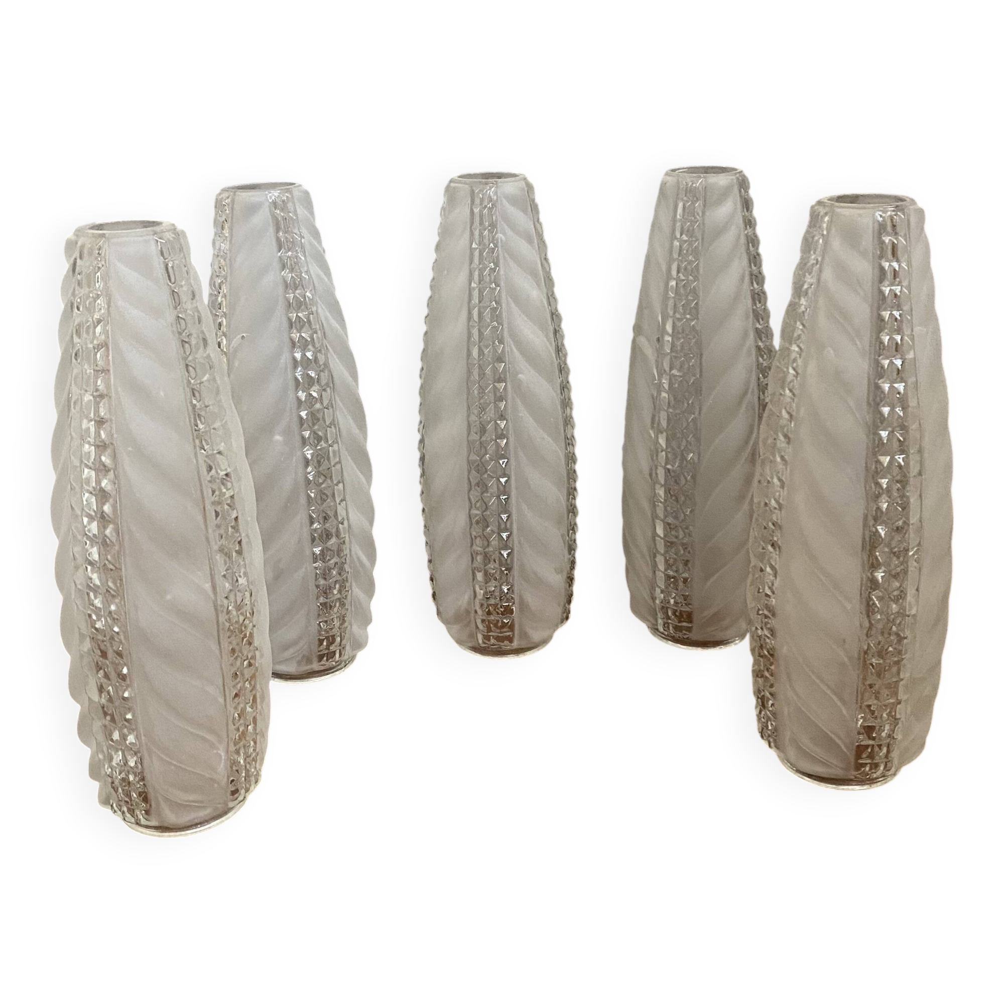 5 glass tulips long 20 cm for chandelier lamp