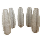 5 tulipes en verre longues 20 cm pour lampe lustre