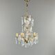Bronze and crystal chandelier with pendants, Louis XV style, 20th century.