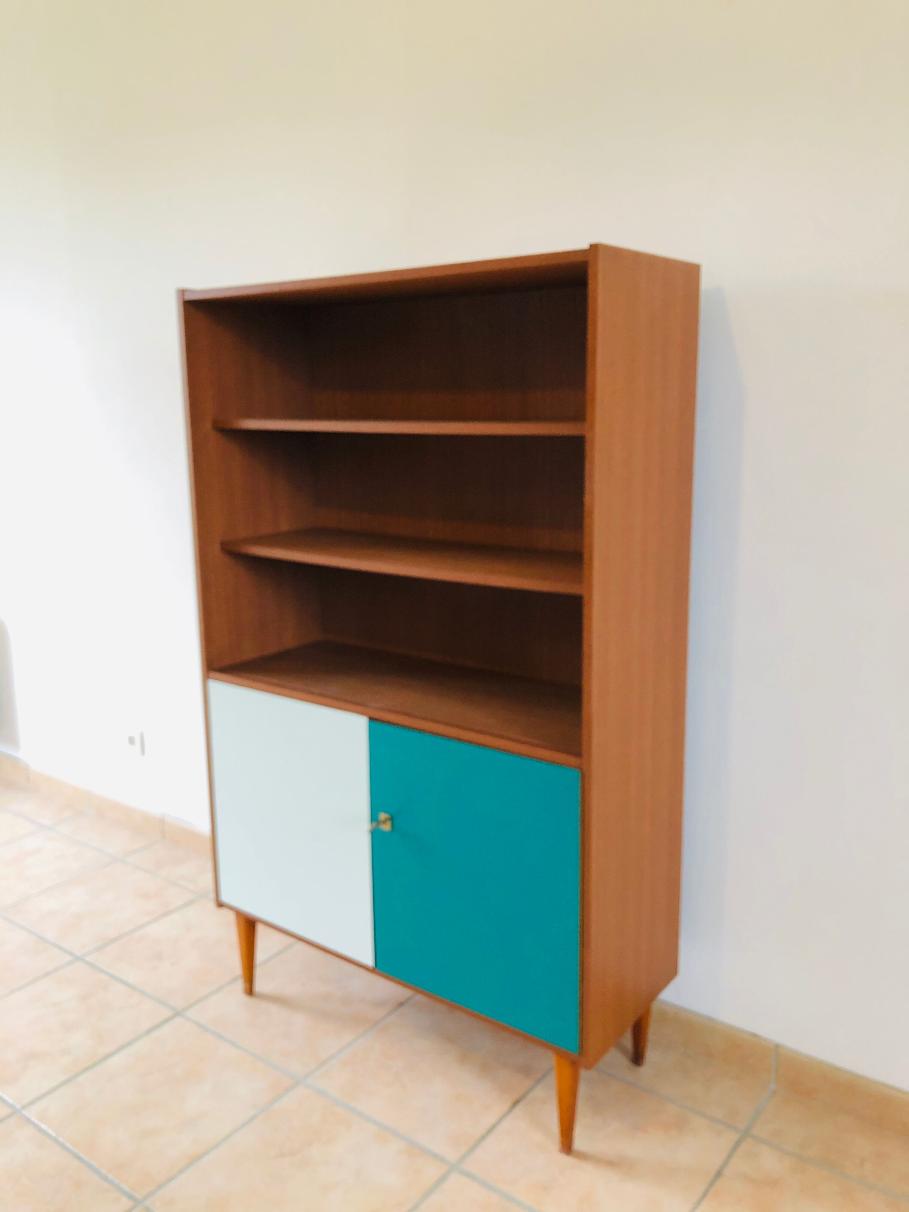 Vintage teak library 1970