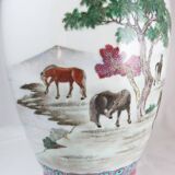 Large Chinese famille rose porcelain vase China 20th century