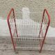 Shelf 3 bins in white metal removable vintage 70s