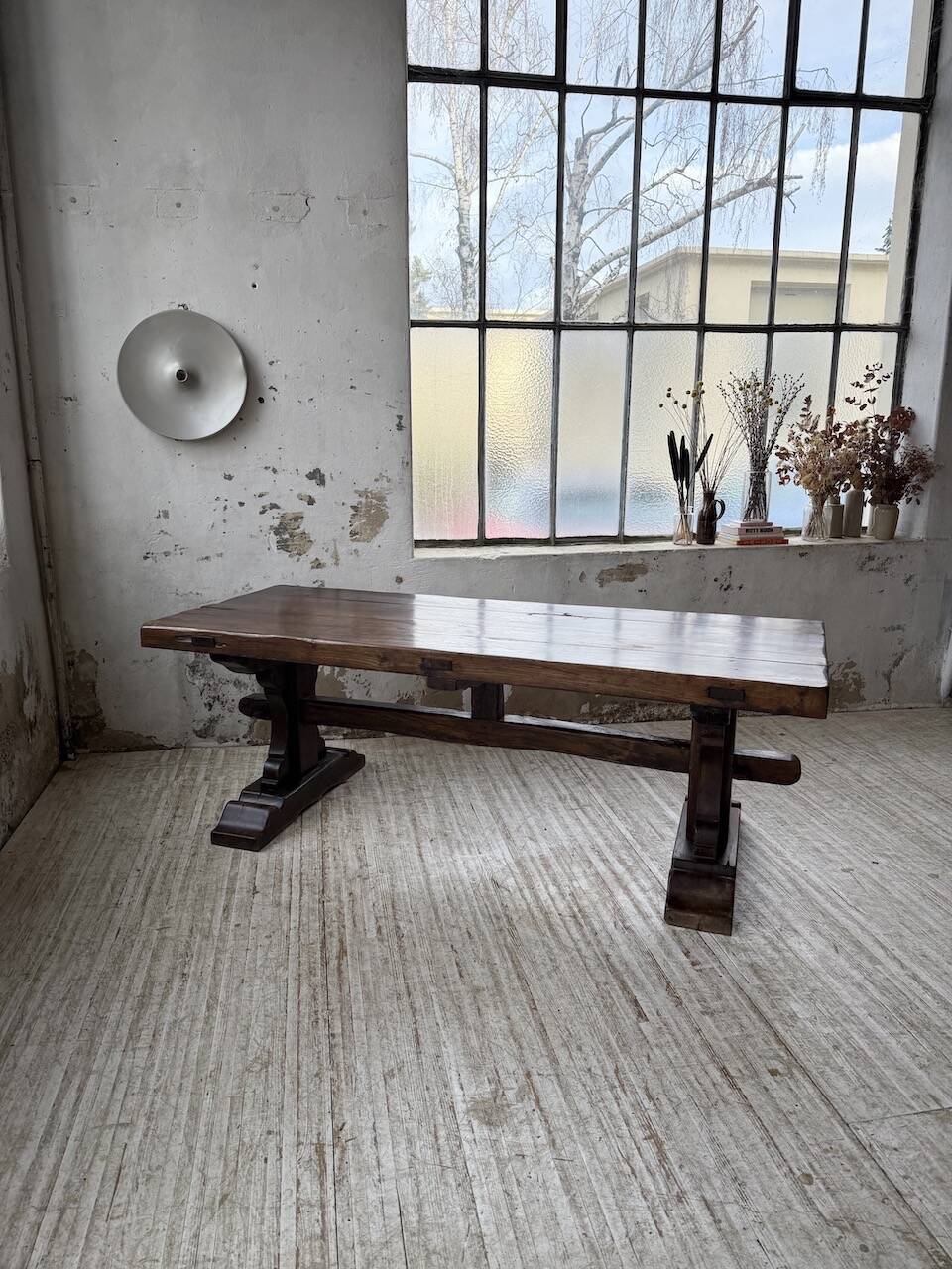 Table de monastère XXL en chêne, 19ème s.