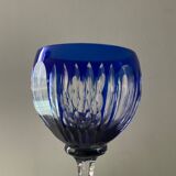 Pair of cut crystal wine glasses