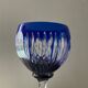 Pair of cut crystal wine glasses