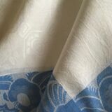 1910's fringed linen damask slick