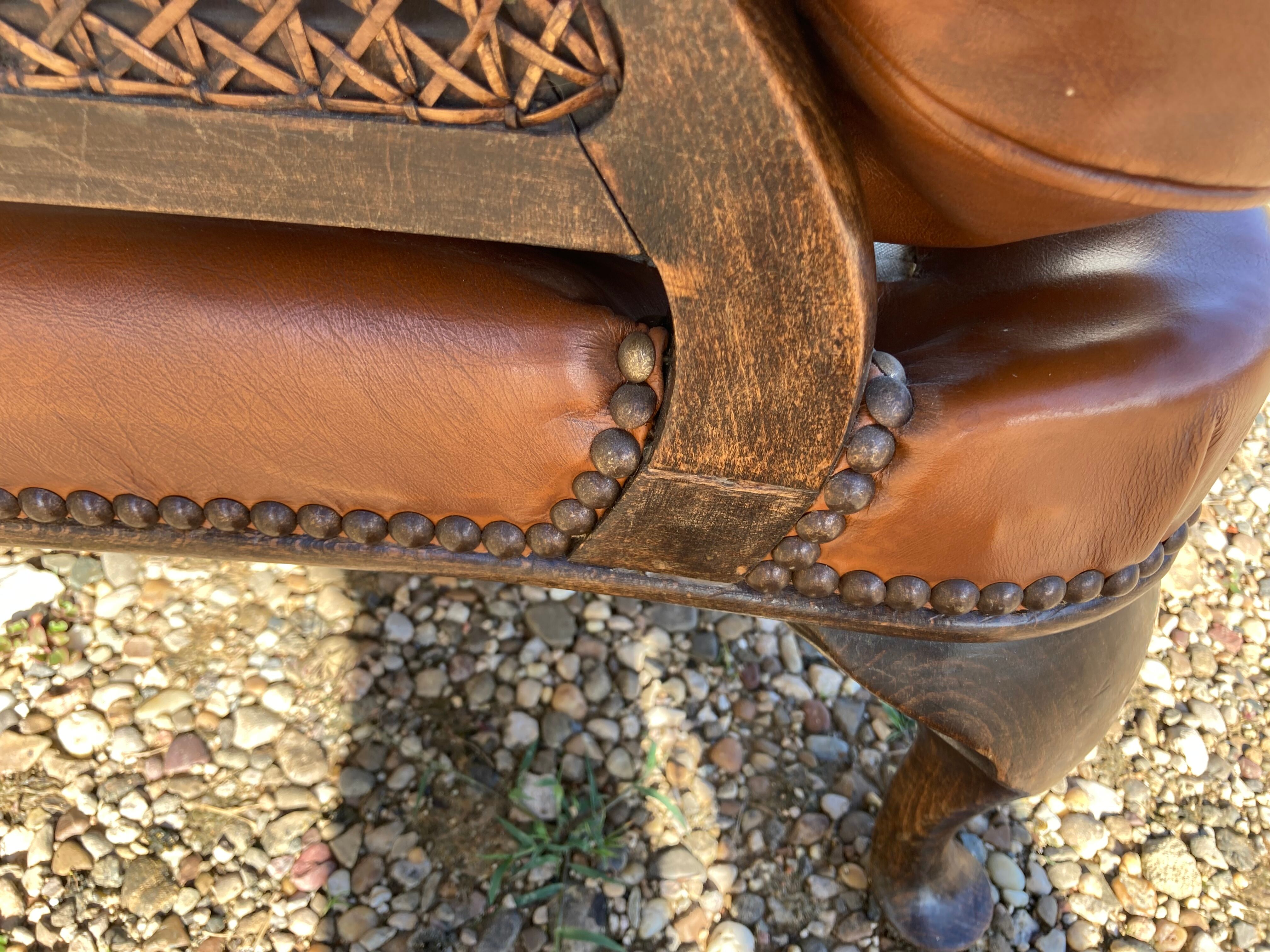 Pair of leather armchairs cannish cheeks