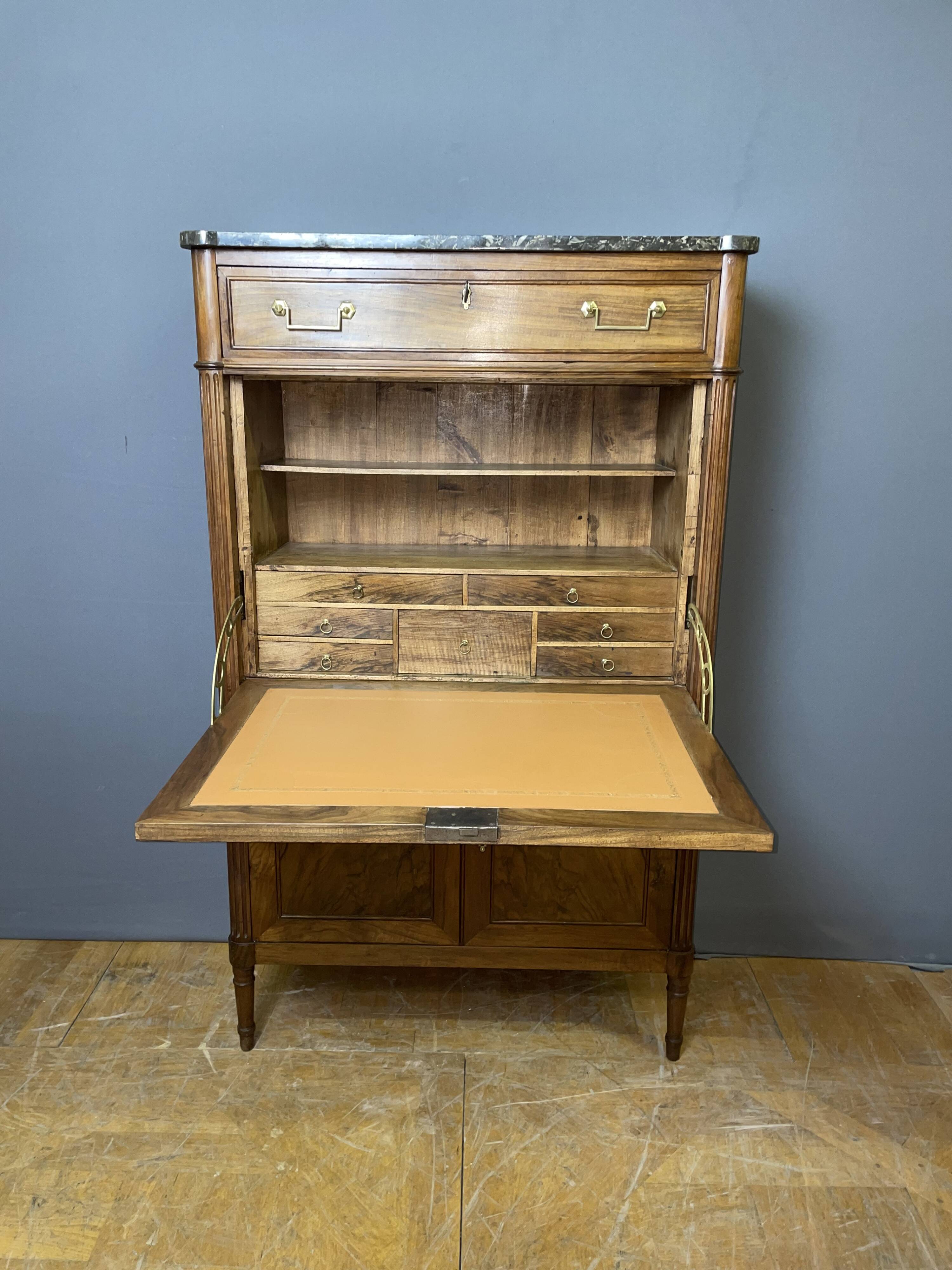 Louis XVI period walnut secretary