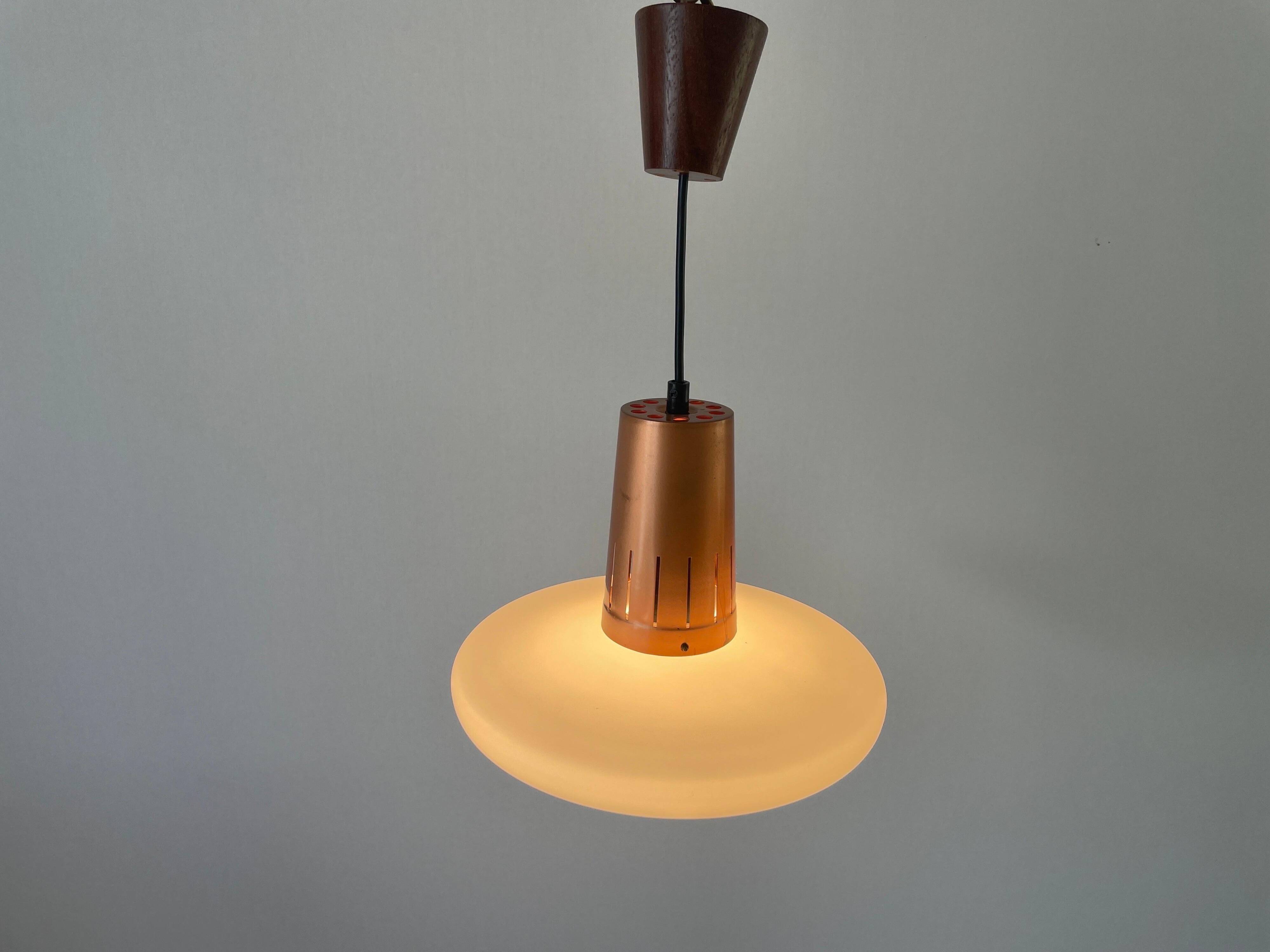 Pyramidal glass ceiling light, 1960s, Germany