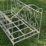 Child bench in ideal wrought iron garden