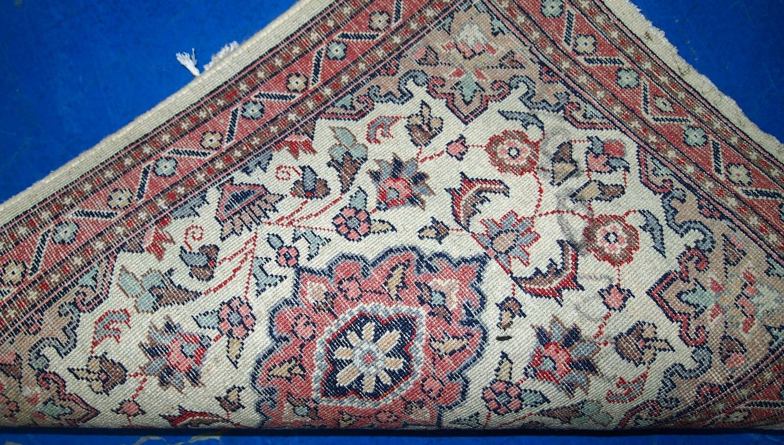 Tapis Vintage Indo-Tabriz en Laine, Années 1970, Élégance Florale