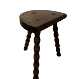 Tabouret tripode bois