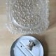 Square ceiling light with bubbled glass