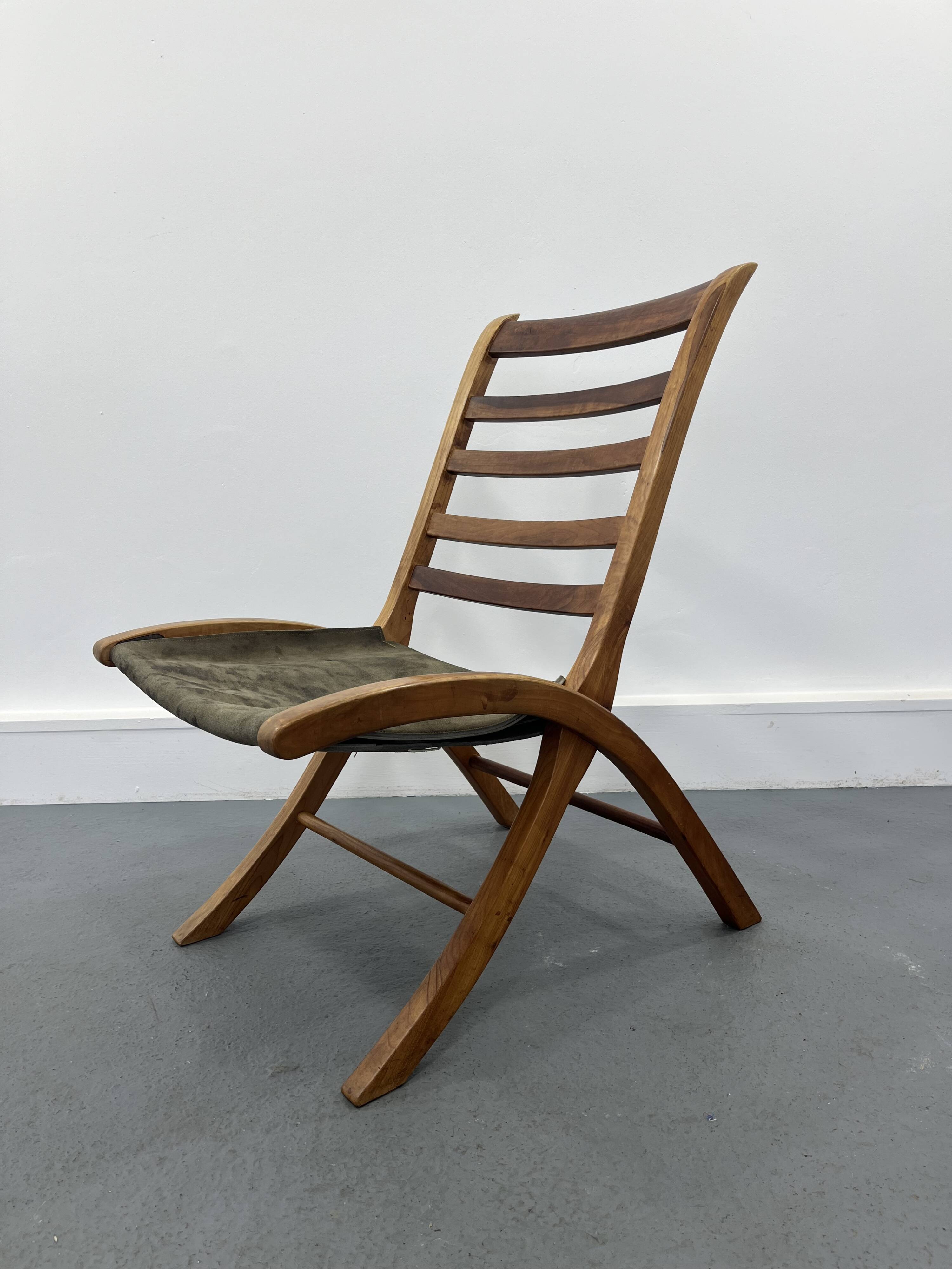 Leather vintage armchair, 1970s